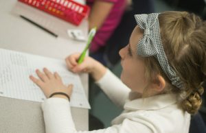 Grants Pass School - Girl Writing
